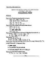 Khảo sát chất lượng lần 1 môn Toán 8 năm học 2015 -2016